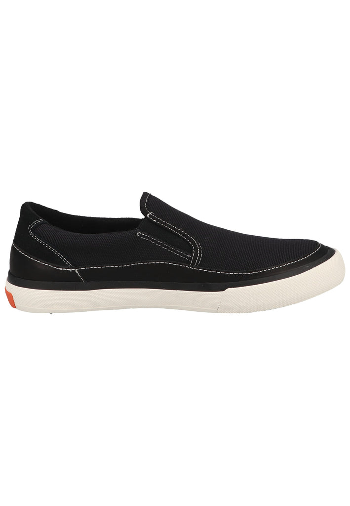 Clarks Slipper Leder/Textil Schwarz