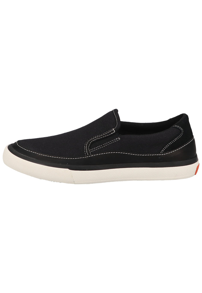 Clarks Slipper Leder/Textil Schwarz