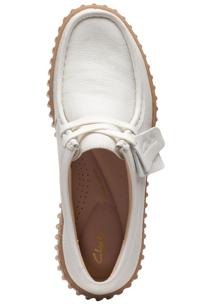 Clarks Slipper Leder Weiß