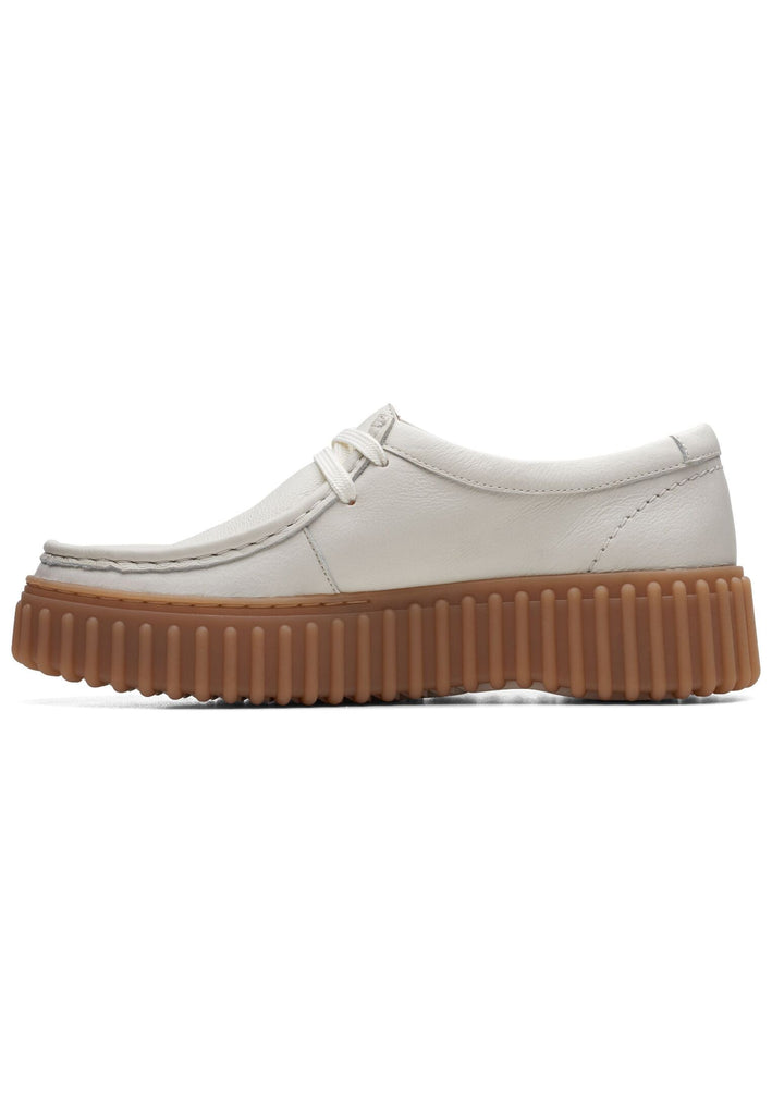 Clarks Slipper Leder Weiß