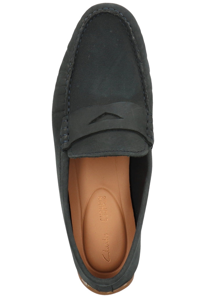 Clarks Slipper Nubukleder Navy