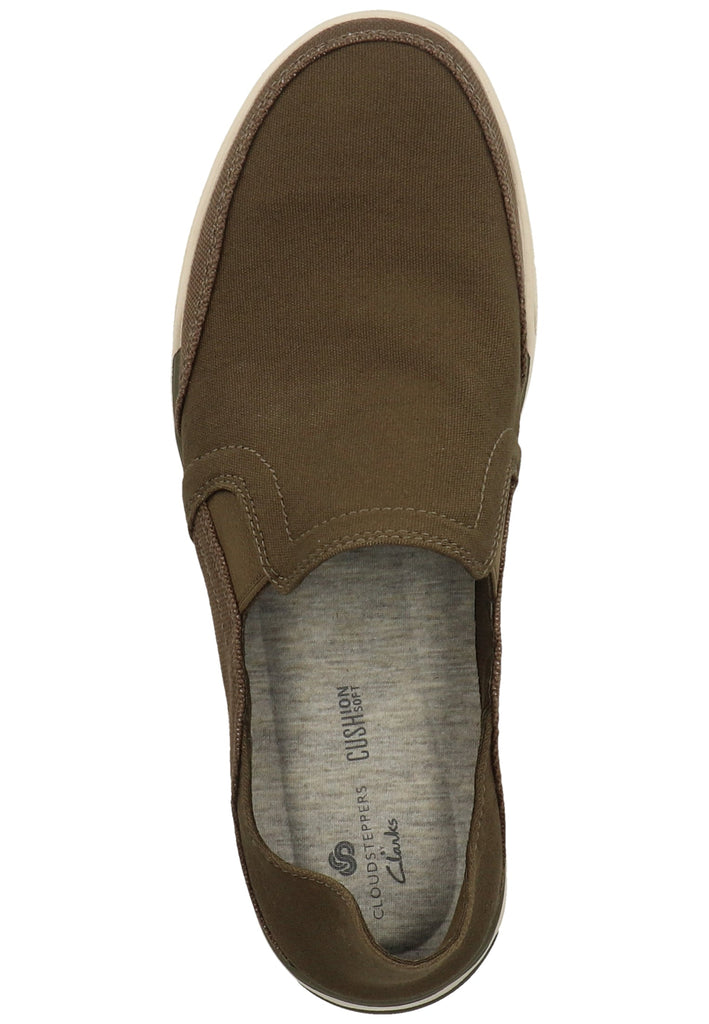 Clarks Slipper Textil Oliv