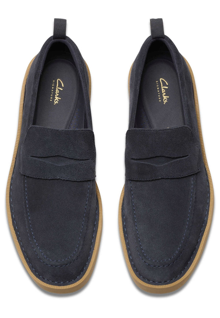 Clarks Slipper Veloursleder Navy