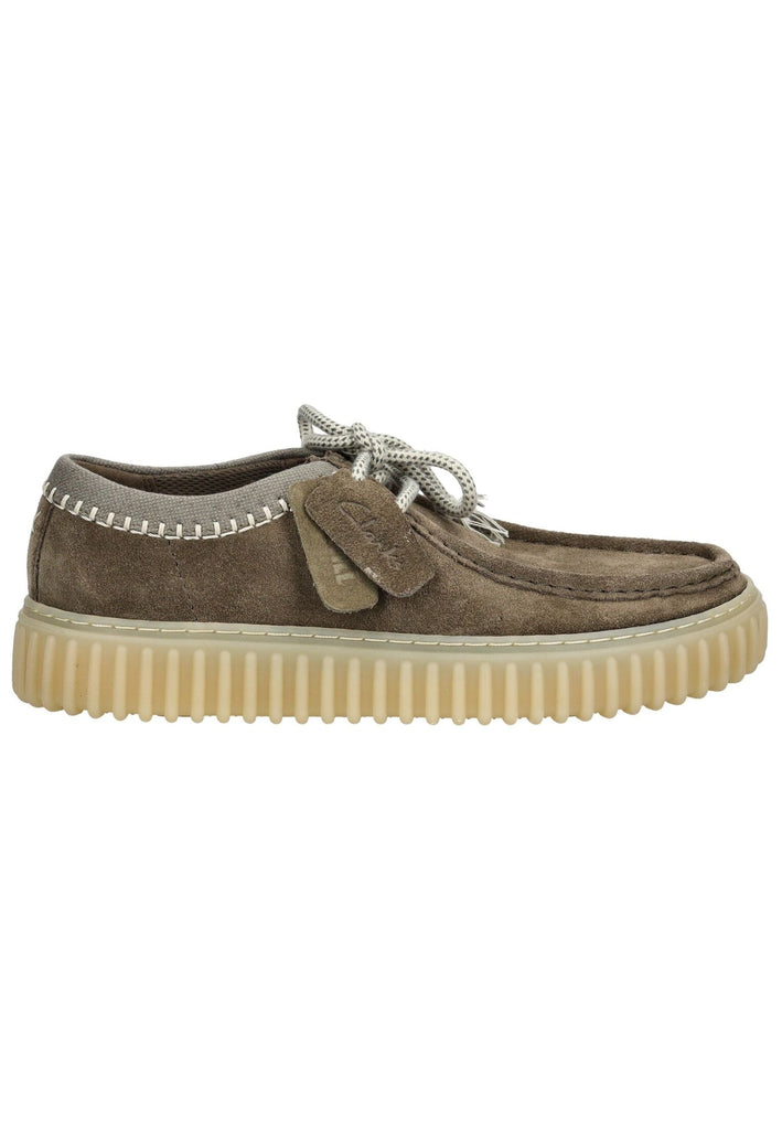 Clarks Slipper Veloursleder Oliv