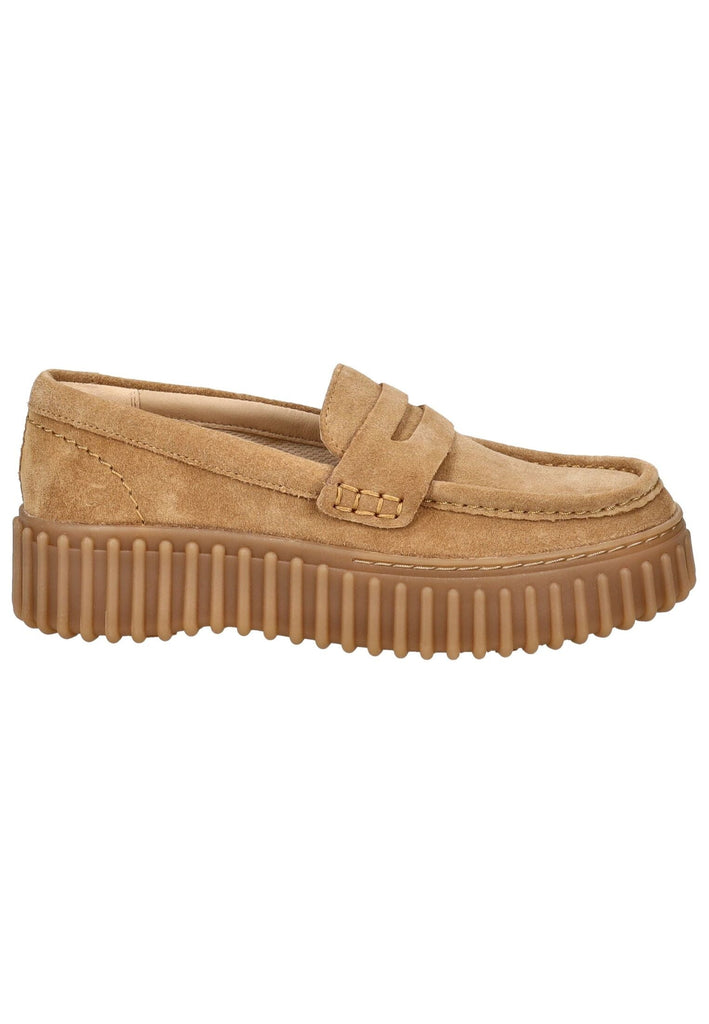 Clarks Slipper Veloursleder Sand