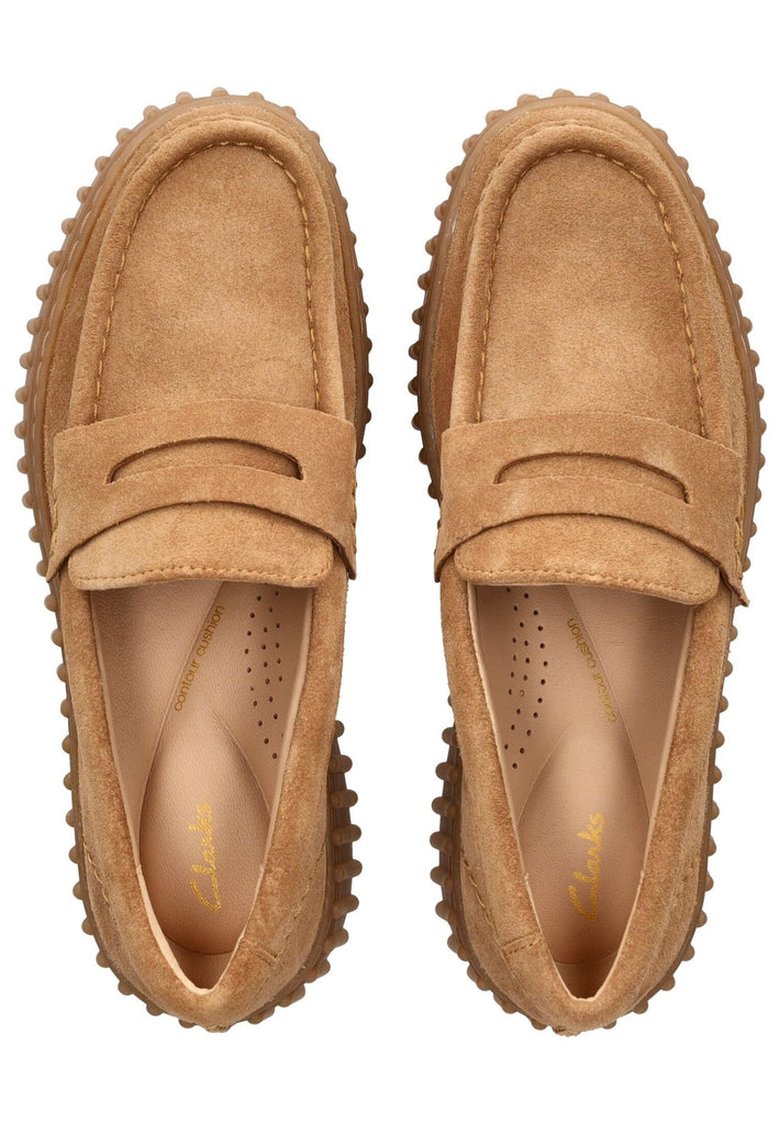 Clarks Slipper Veloursleder Sand