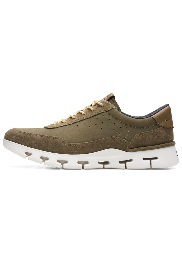 Sneaker Clarks Sneaker Nubukleder Dunkelgrün
