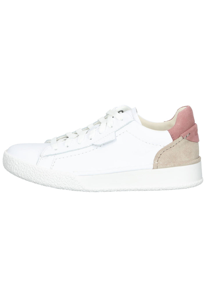 Clarks Sneaker Leder Rosa/Weiß