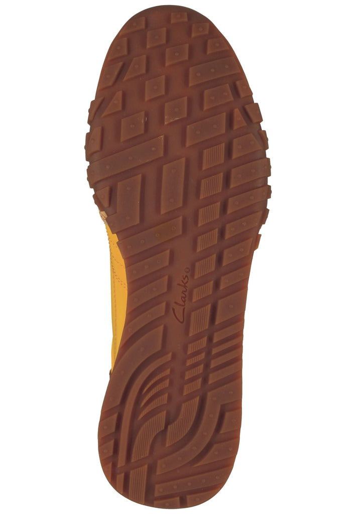 Clarks Sneaker Leder/Textil Braun/Gelb