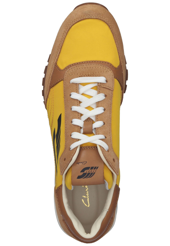 Clarks Sneaker Leder/Textil Braun/Gelb