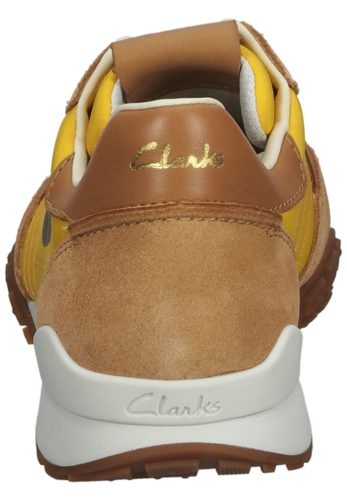 Clarks Sneaker Leder/Textil Braun/Gelb