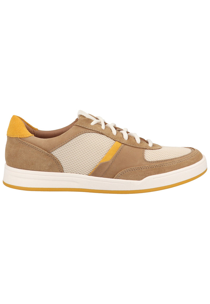 Clarks Sneaker Veloursleder/Textil Braun/Gelb