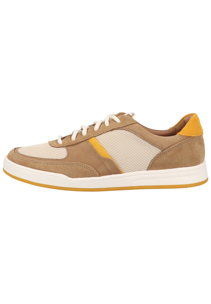 Clarks Sneaker Veloursleder/Textil Braun/Gelb