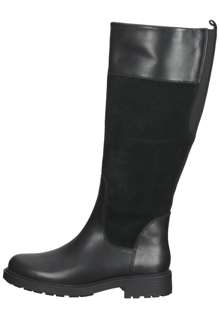 Clarks Stiefel Leder Schwarz Warmfutter