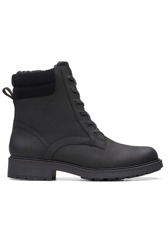 Clarks Stiefelette Leder Schwarz Warmfutter