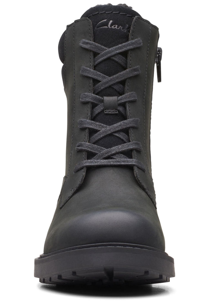 Clarks Stiefelette Leder Schwarz Warmfutter