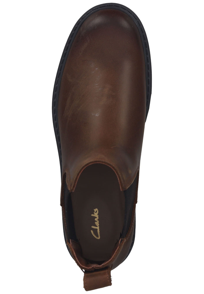Clarks Stiefelette Leder/Textil Brown