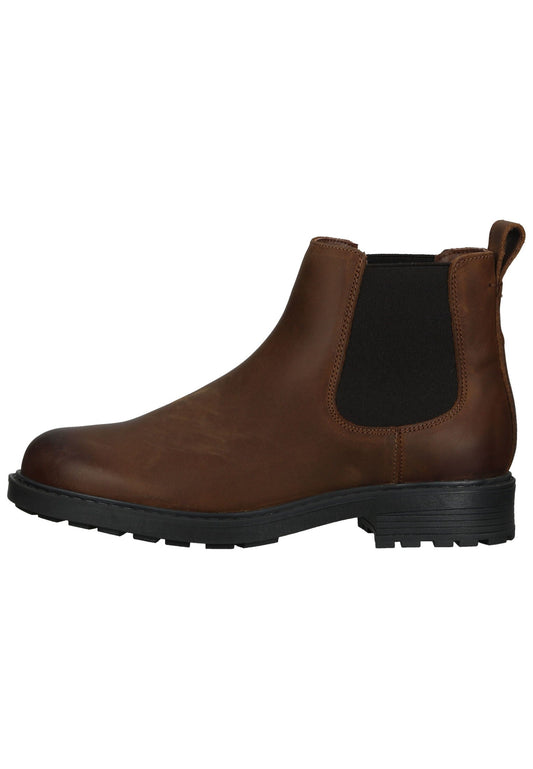 Clarks Stiefelette Leder/Textil Brown