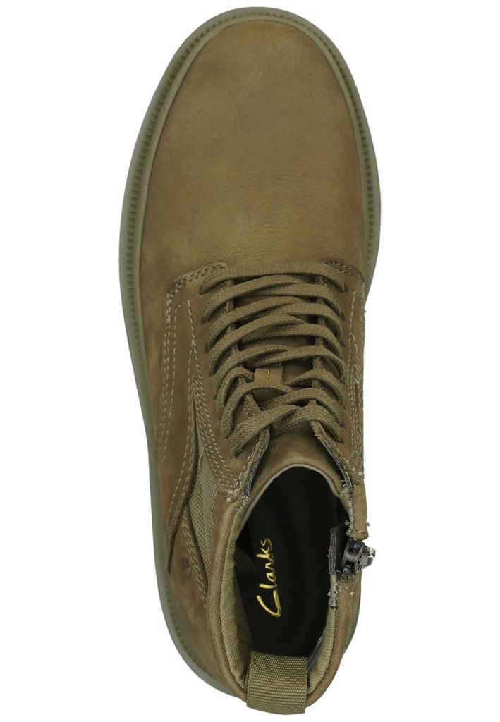Clarks Stiefelette Leder/Textil Olive