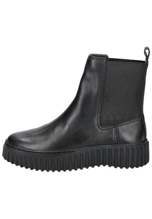 Clarks Stiefelette Leder/Textil Schwarz
