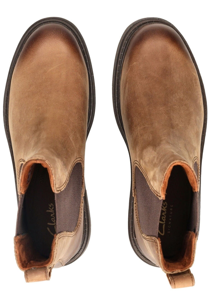 Clarks Stiefelette Leder/Textil Walnut