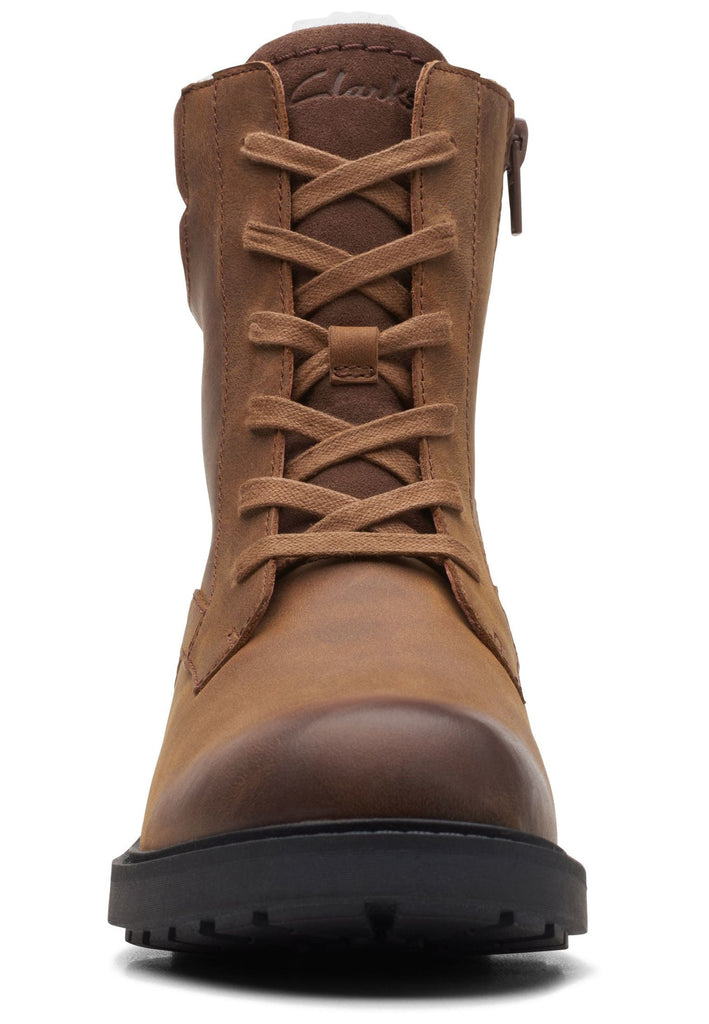 Clarks Stiefelette Nubukleder Braun Warmfutter