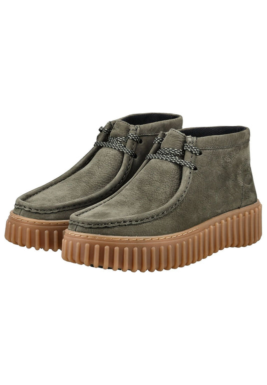 Clarks Stiefelette Nubukleder Dunkelgrün