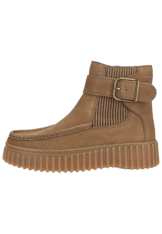 Clarks Stiefelette Nubukleder/Textil Nuss