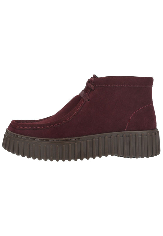 Clarks Stiefelette Veloursleder Burgundy