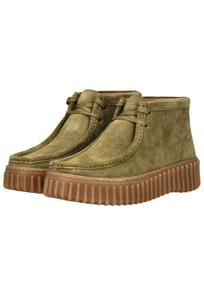Clarks Stiefelette Veloursleder Olive