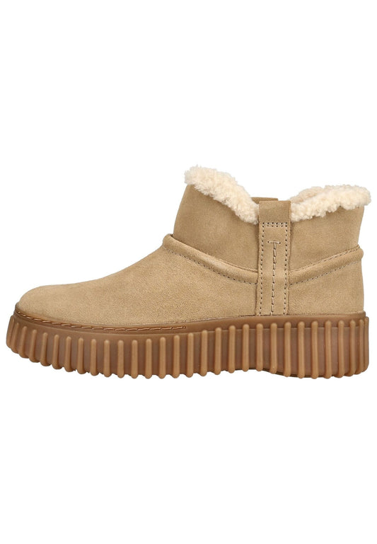 Clarks Stiefelette Veloursleder Sand Warmfutter