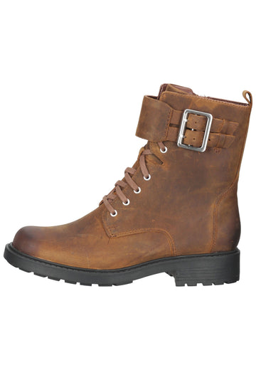 Stiefeletten Clarks Stiefelette Leder Braun Warmfutter