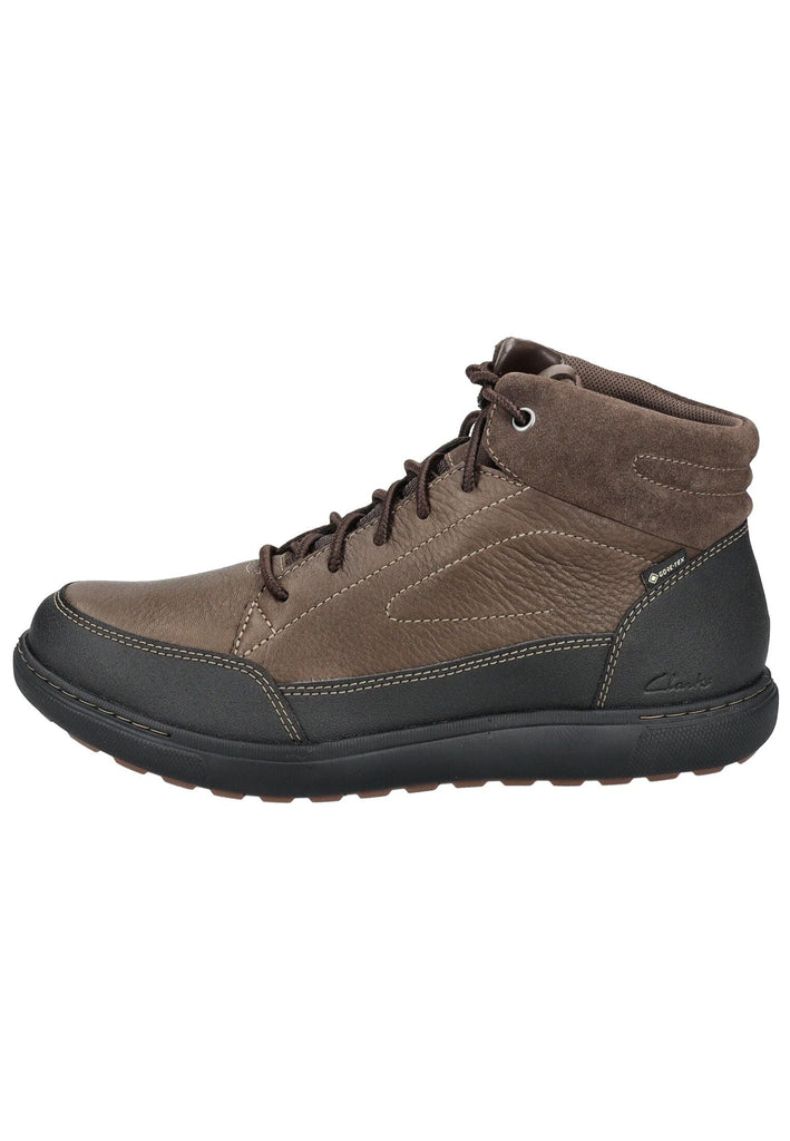 Stiefeletten Clarks Stiefelette Leder/Synthetik Braun/Schwarz Warmfutter