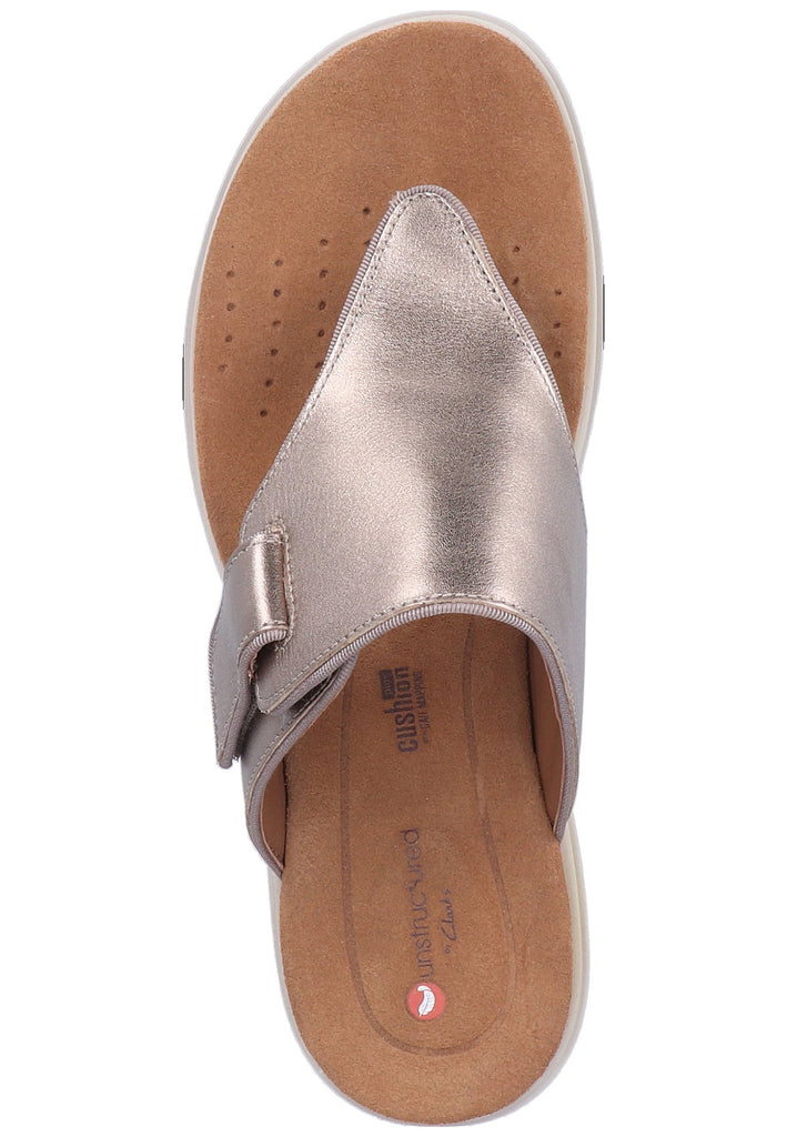 Clarks Zehensteg Leder Gold