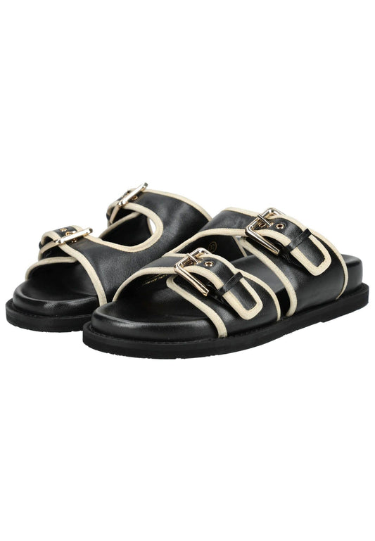 CopenhagenShoes Pantoletten Leder Schwarz/Weiß