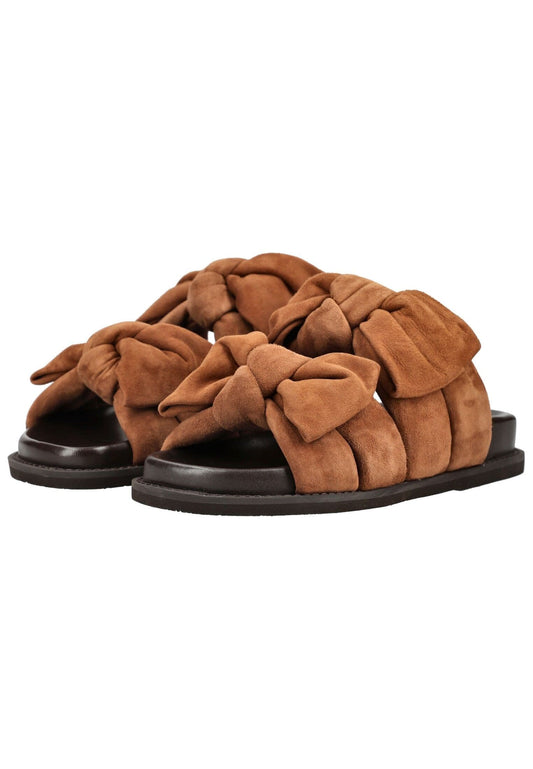 CopenhagenShoes Sandalen Veloursleder Cognac