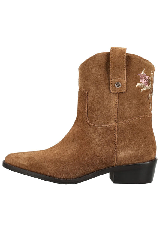 CopenhagenShoes Stiefelette Veloursleder Cognac