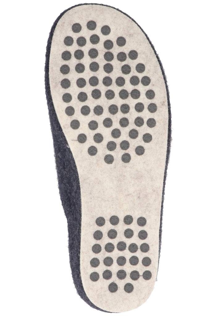 Cosmos Comfort Hausschuhe Wolle Navy