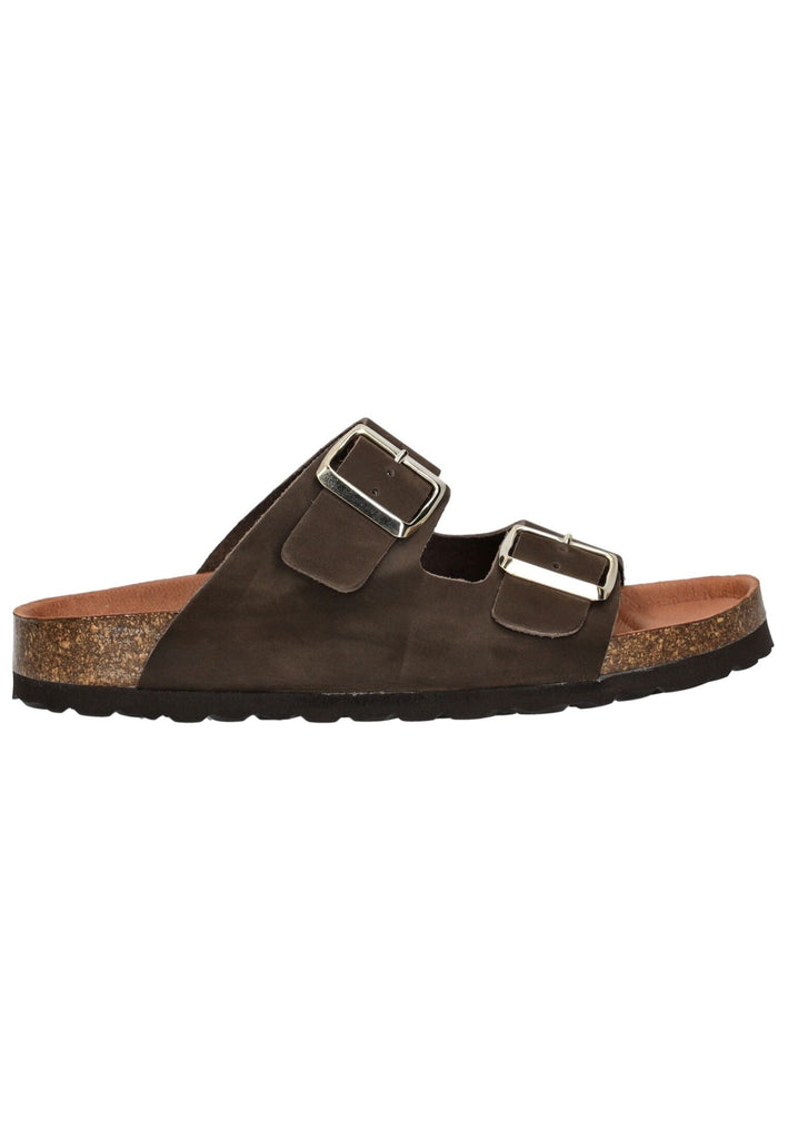 Cosmos Comfort Pantoletten Leder Dunkelbraun