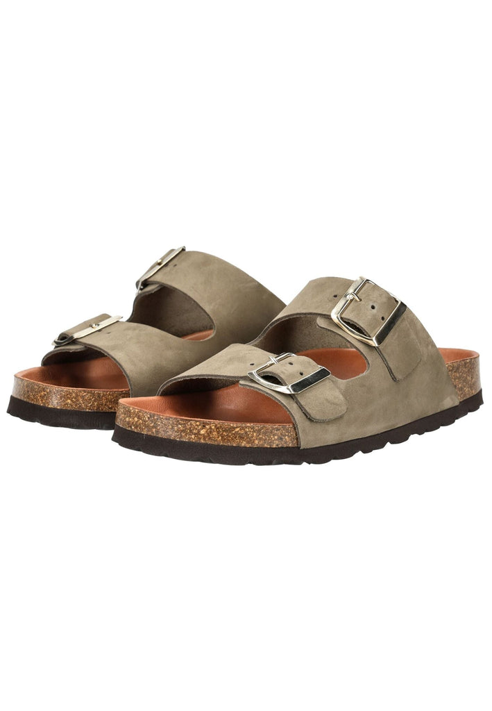 Cosmos Comfort Pantoletten Leder Khaki