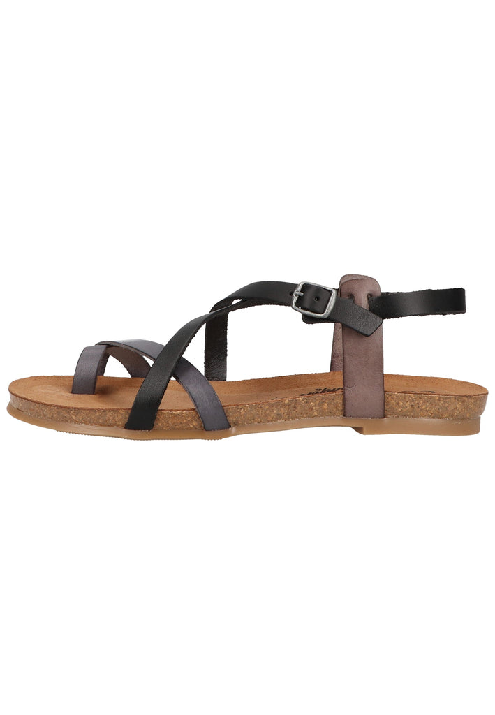 Sandalen Cosmos Comfort Zehensteg Leder Schwarz
