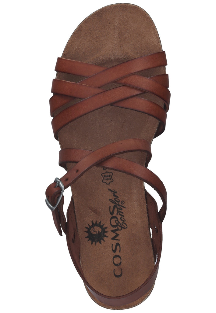 Cosmos Comfort Sandalen Leder Kastanie