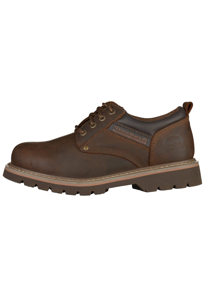 Halbschuhe Dockers Halbschuhe Leder Cafe