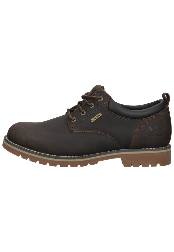 Halbschuhe Dockers Halbschuhe Leder Cafe