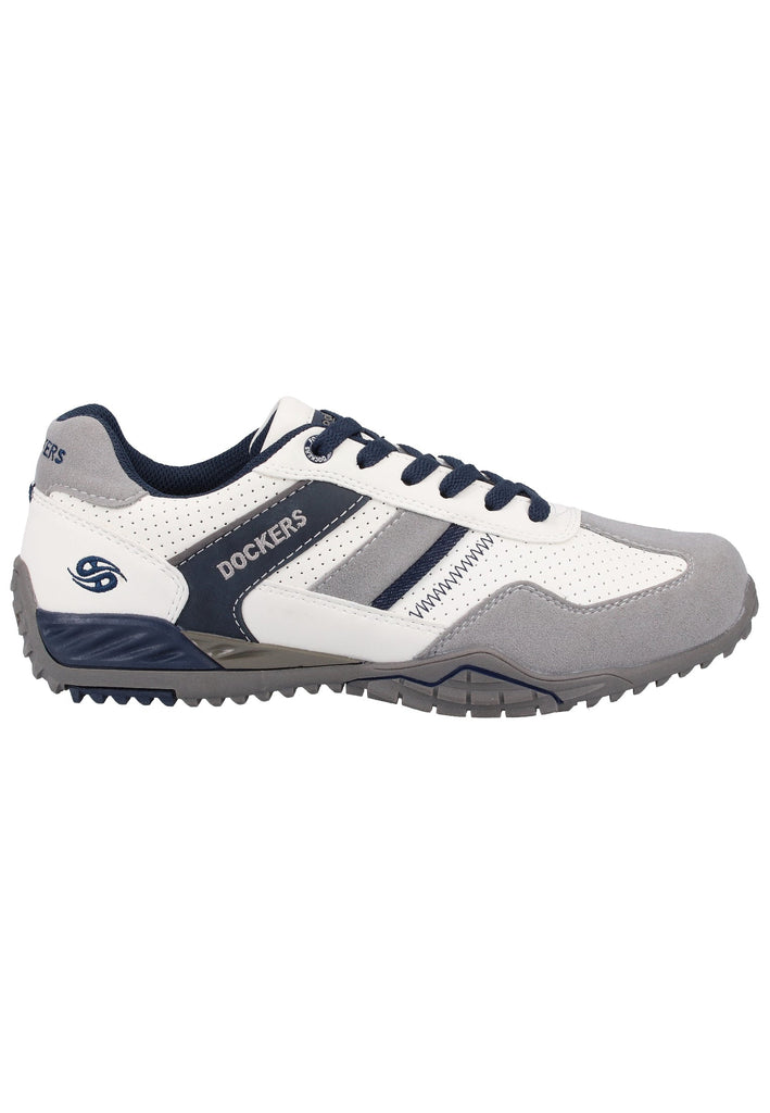 Dockers Halbschuhe Leder/Textil Weiß/Grau