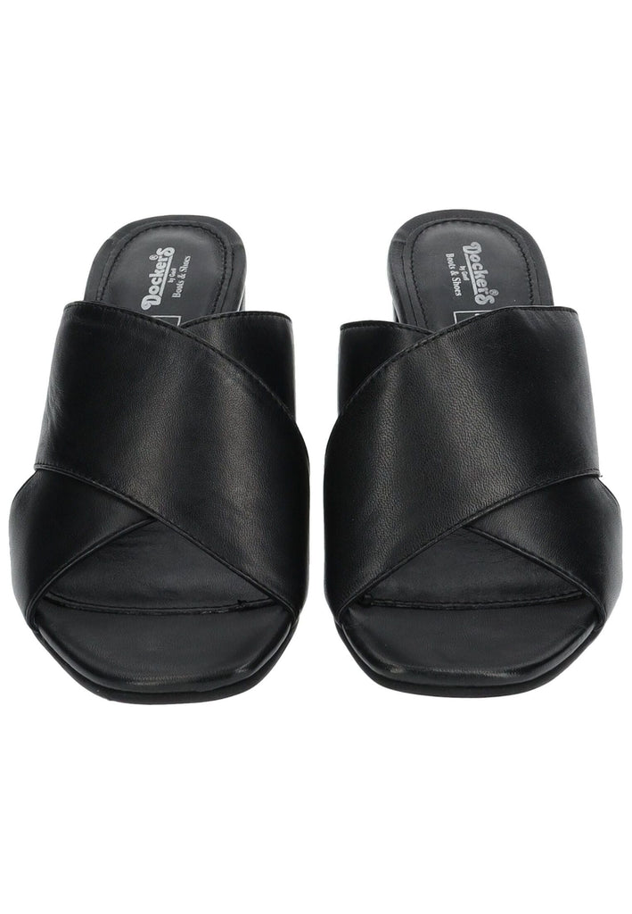 Dockers Pantoletten Nappaleder Schwarz