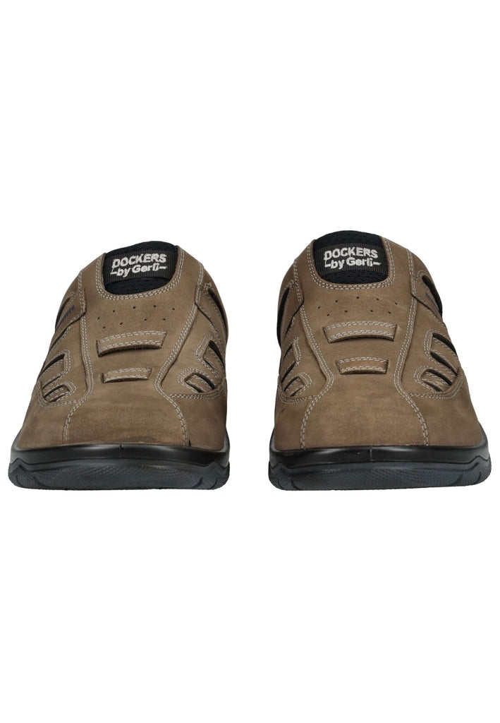 Dockers Pantoletten Nubukleder Braun