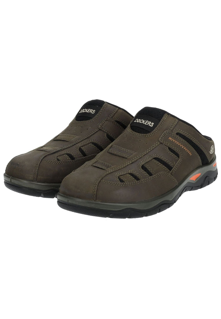 Dockers Pantoletten Nubukleder Olive