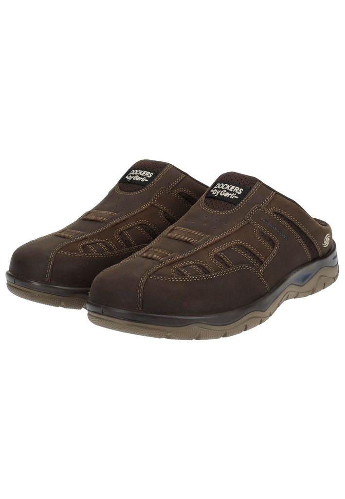 Dockers Pantoletten Nubukleder Schoko