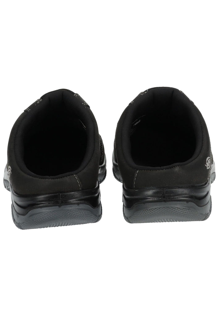 Dockers Pantoletten Nubukleder Schwarz